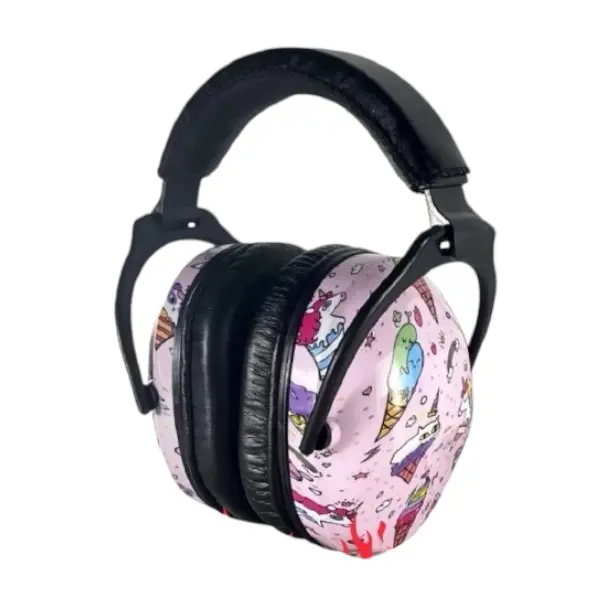 Ear Defenders for Kids - Noise cancelling ear protection with extra thick soft foam - Super comfortable - Pink/Black