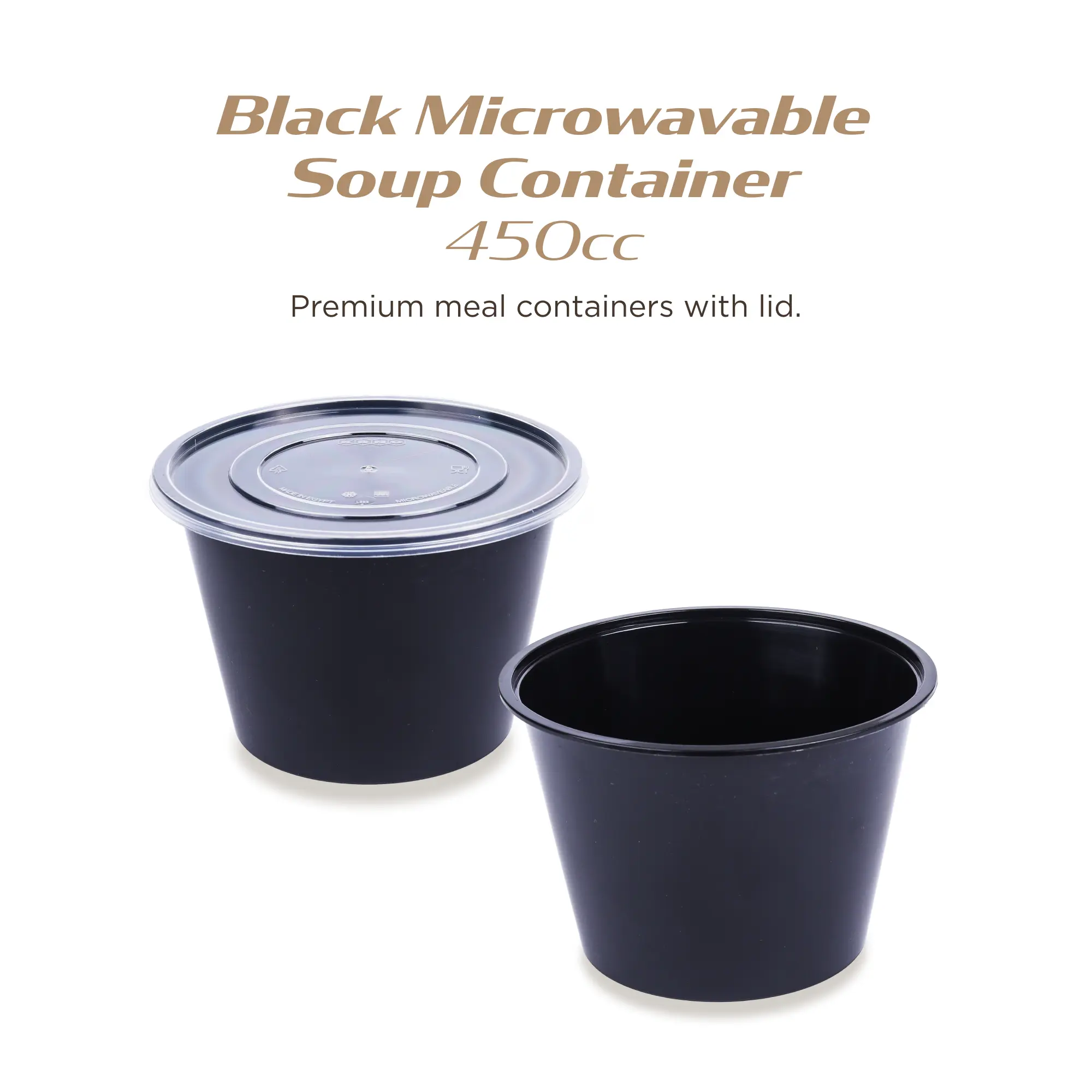 Plastic Soup Containers with Leak-Proof Lids – Set of 50, Perfect for Food Storage, Meal Prep, Takeaway, Soups, Sauces, and Saucy Dishes, Microwave & Dishwasher Safe Cookware Disposable