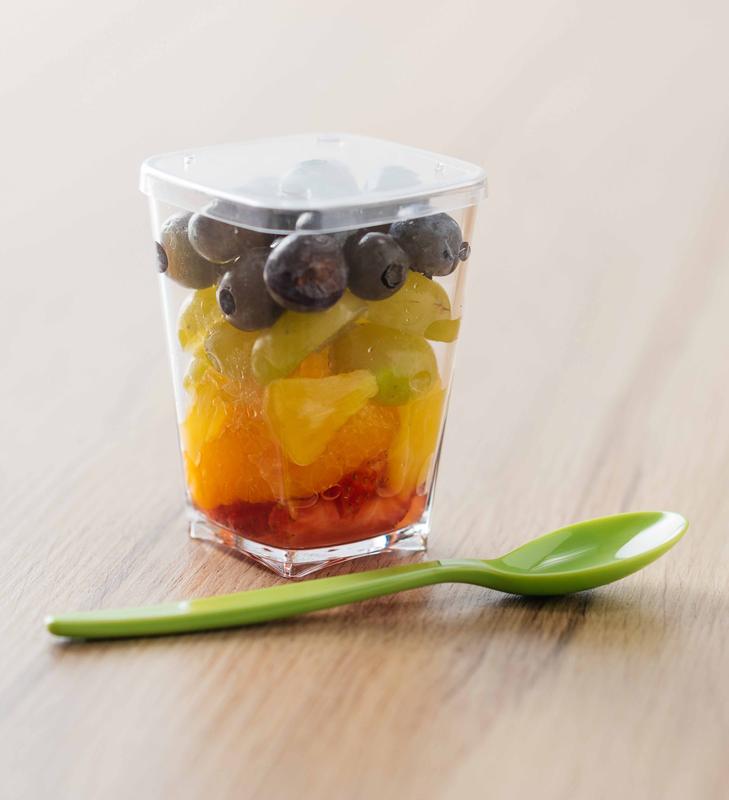 SummerBlue Dessert Cups with Lids | Pack of 4 x 200ml Lightweight Dish | Polycarbonate Plastic | Indoor/Outdoor Use | Stain-Resistant | Microwave/Dishwasher Safe Indoor Tableware Drinkware 4