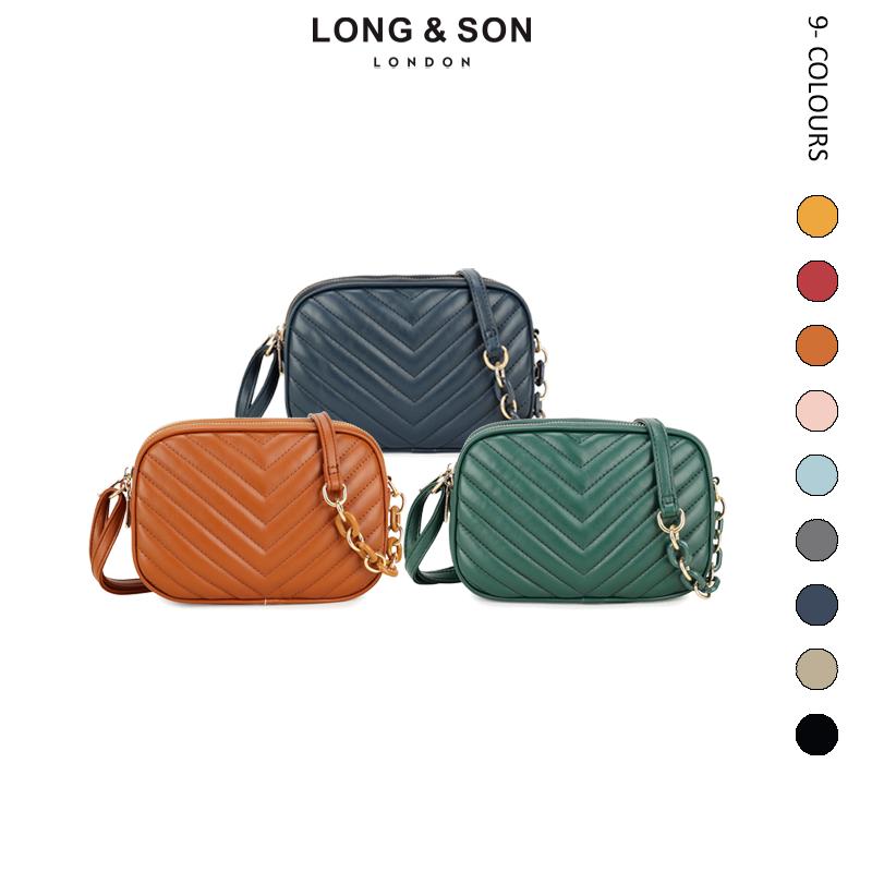 LONG&SON Handbags small city tote bag For Women's Quilted Crossbody Bag  Small Shoulder Handbag with Zipper Crossbody Bag Chain Bag - 9 Colors Available 0