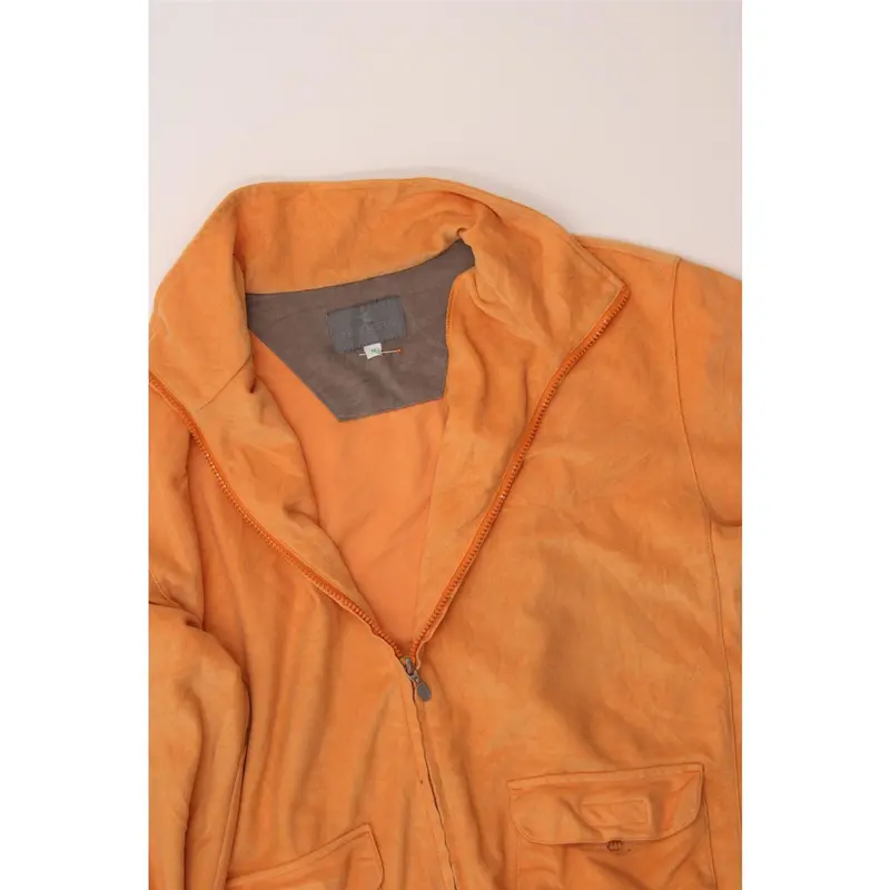 Pre-Owned Vintage DIADORA Mens Fleece Jacket UK 38 Medium Orange Polyester 3