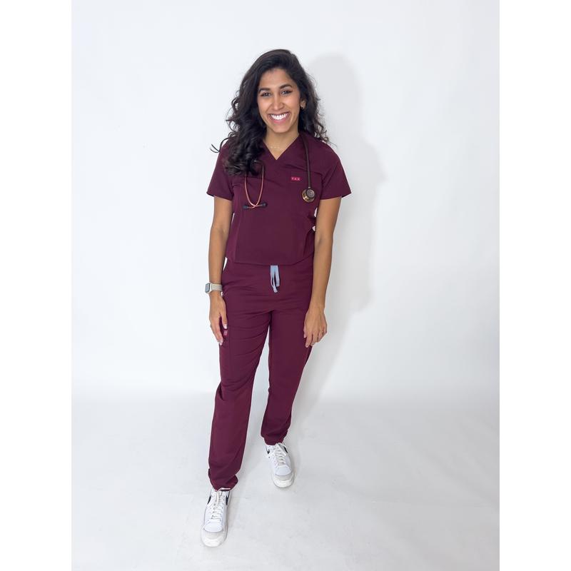 Primus Womens Burgundy Scrub Trousers 4