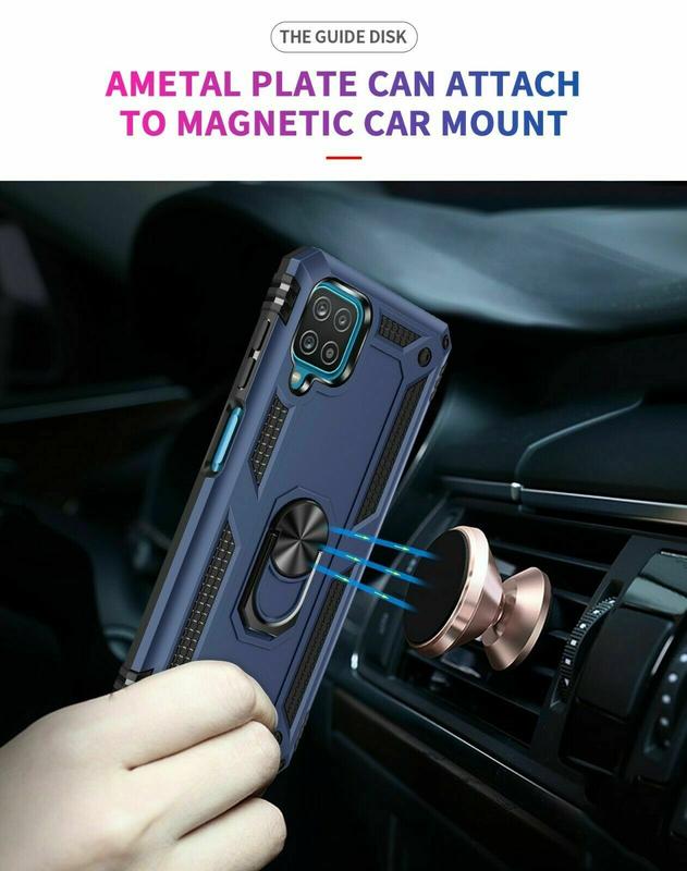 Samsung Galaxy S21 / S21+ / S21 Ultra / S21FE Tough Armor Shockproof Case with Ring/Stand - Black / Blue / Red Accessories Magnetic Metal Protection Smartphone Cellphone Cover Phonecase Protective Casing Handheld Devices Holder Detachable 6