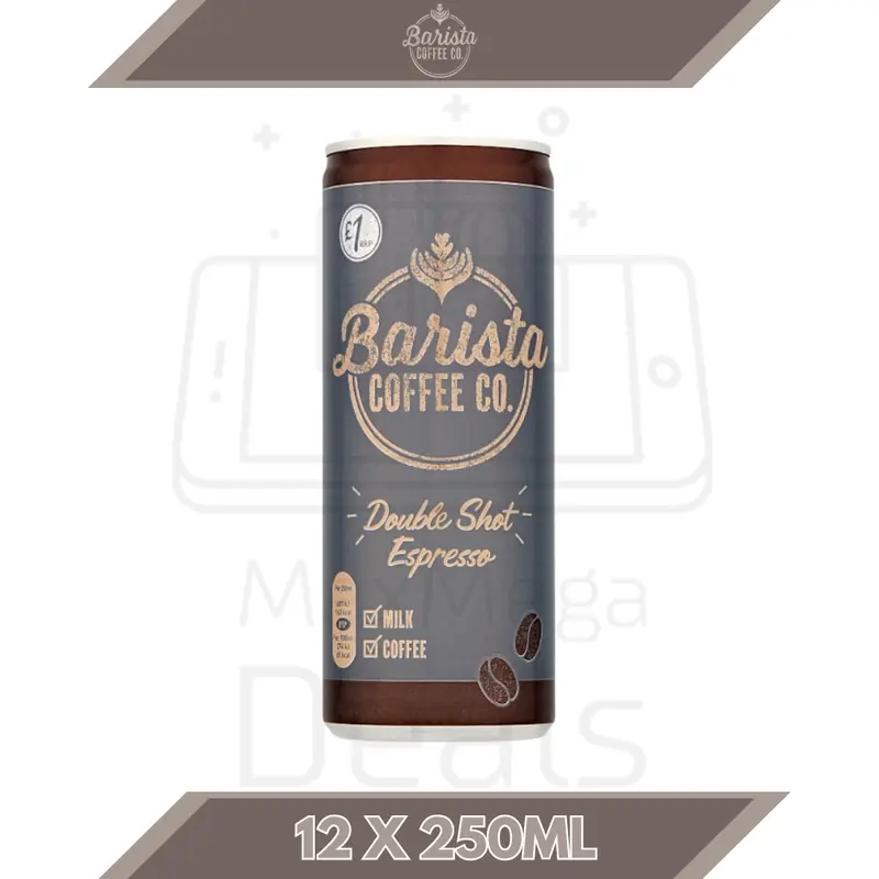 Barista Coffe Co. Double Shot Espresso 12 Or 24 X 250ML Bulk Pack Coffee Beverage 6