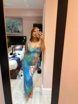 Product Review of Women's All Over Print Contrast Lace Cut Out Sheer Bodycon Dress, Fashion Backless Sleeveless Long Dress for Party Club Dating Wear, Women Dress for Summer, Summer Dresses, Womenswear from S**t P**️ 0