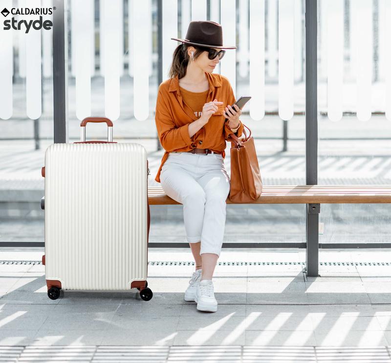 CALDARIUS Suitcase Large | Large Suitcase | Hard Shell | Large Suitcase |3 Digit Combination Lock|Lightweight l 4 Spinner Wheels|Large 28" Hold Check in Luggage| lTelescopic Handle Trolley (White) 4