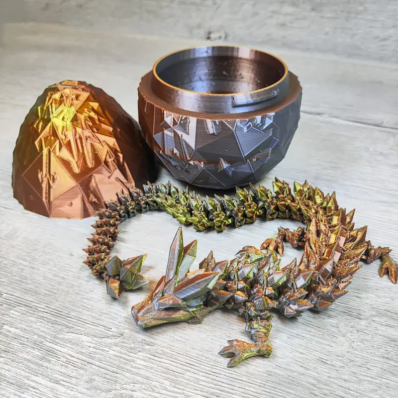 Crystal Dragon in Egg – 3D Printed Fantasy Collectible 6