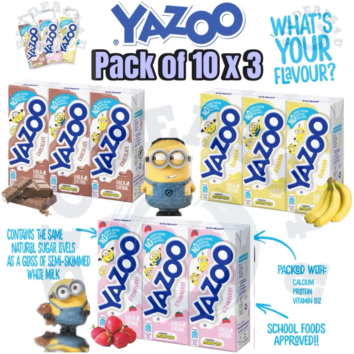 Yazoo Kids Milk Drink 10X 3 packs Bulk Buy Dairy Milky