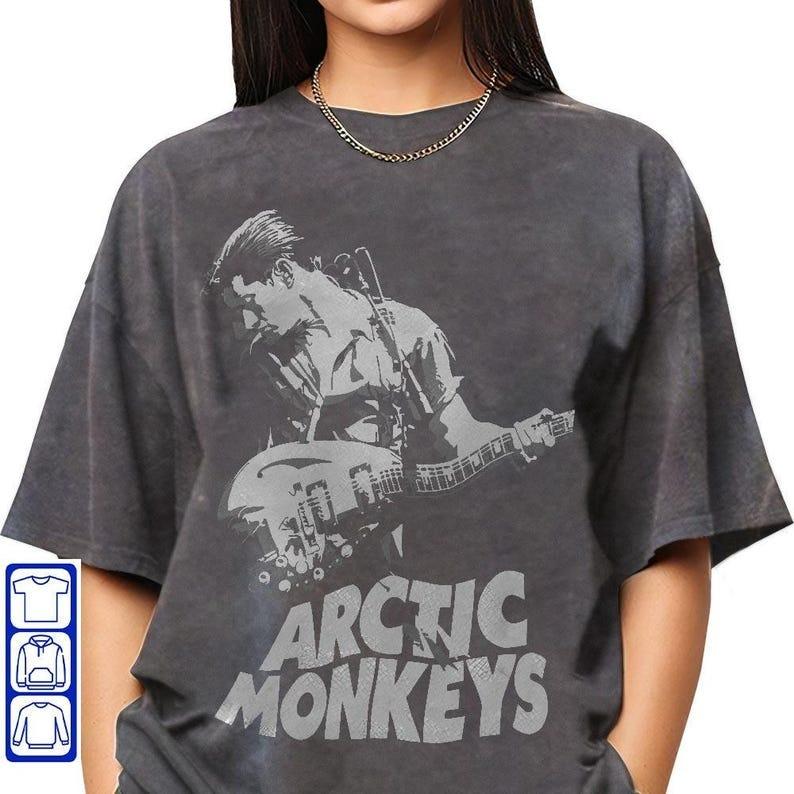 Rock Band Experience Vintage Concert Tee 2023 with Arctic Monkeys Alex Turner Shirt and European Tour Shirt 2