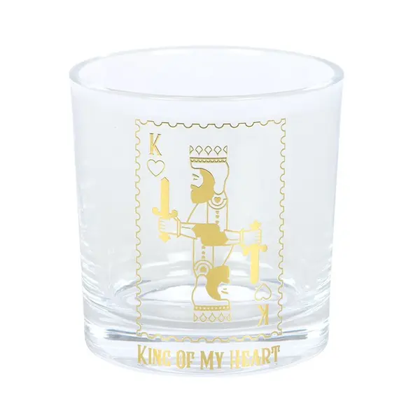 King of My Heart Drinking Glass 1