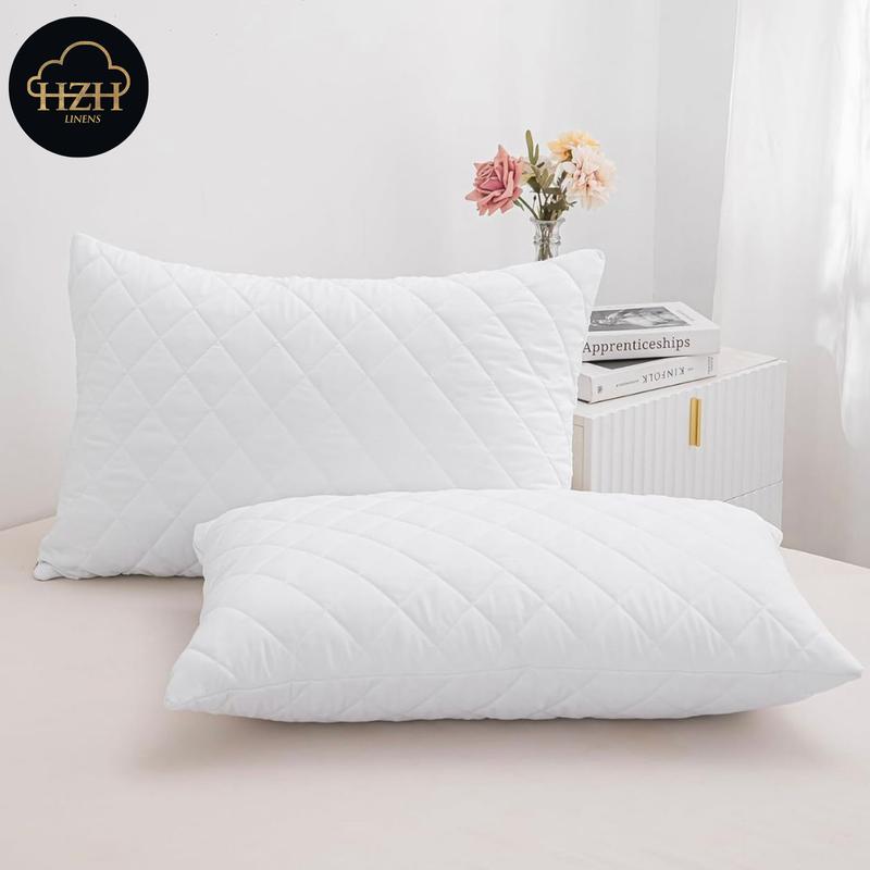 HZH Quality Filled Ultra Deluxe Hotel Pillows - 2 Pack for Comfortable Sleep bedpillows pillow perfection 4