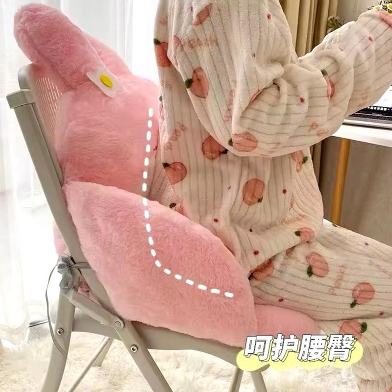 Aoger Big Size Cute Cinnamoroll Plush Half Surrounded Black Kuromi Cushion Backrest Dormitory Office Non- Slip Chair Cushion 6