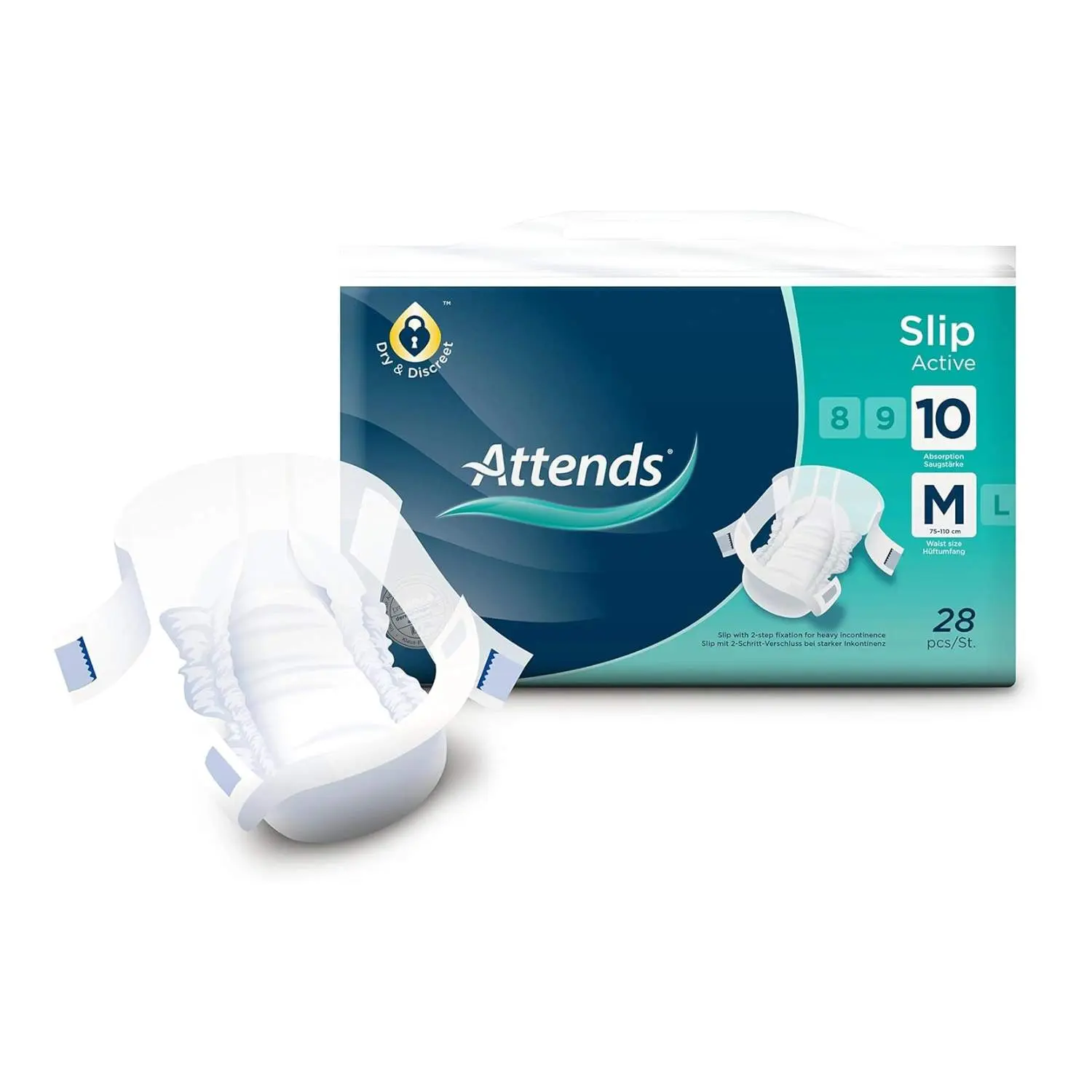 Attends Slip Active 10 Medium 28 Pack - Comfort