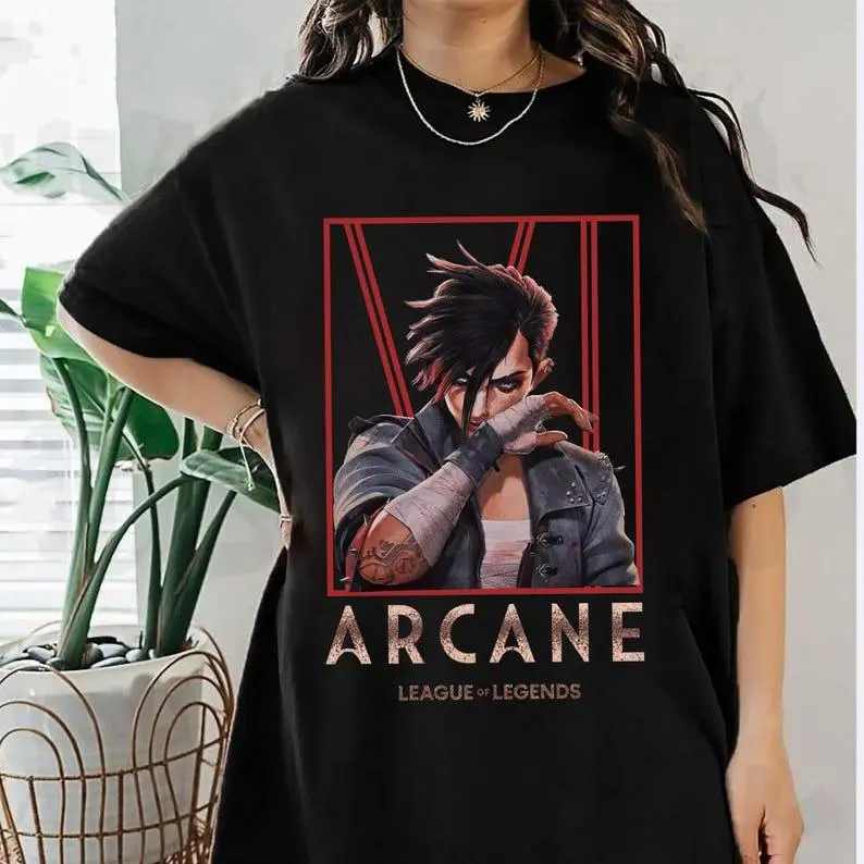 Arcane Vi Dark Wash New Season Unisex T shirt, Gift LOL For Men And Women, Gamer Shirt