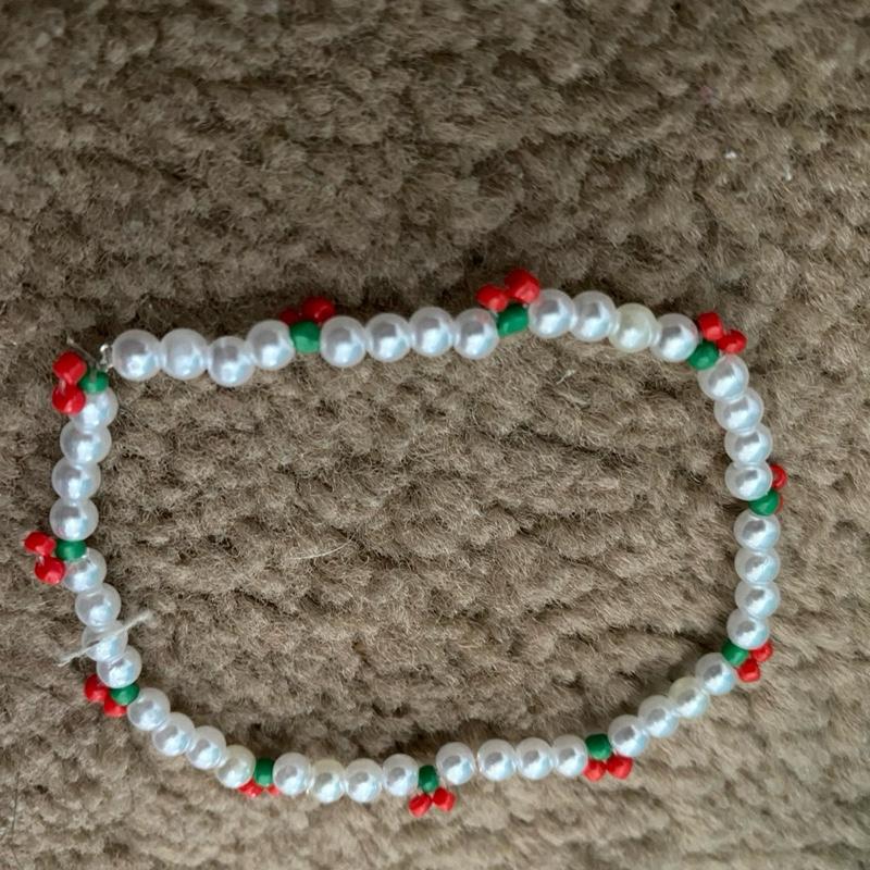 Cute Danty Cherry and Pearl Bracelet for Women 2