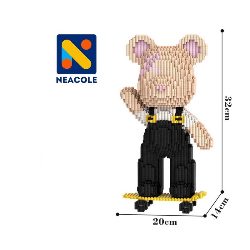 (Medium Bear) Bear Building Block, Neacole building block, 2025 New Year Gift, Gift for kids,Neacole New design bear, Princess Bear, Flower bear, Gift for your lover,Creative Decoration 3