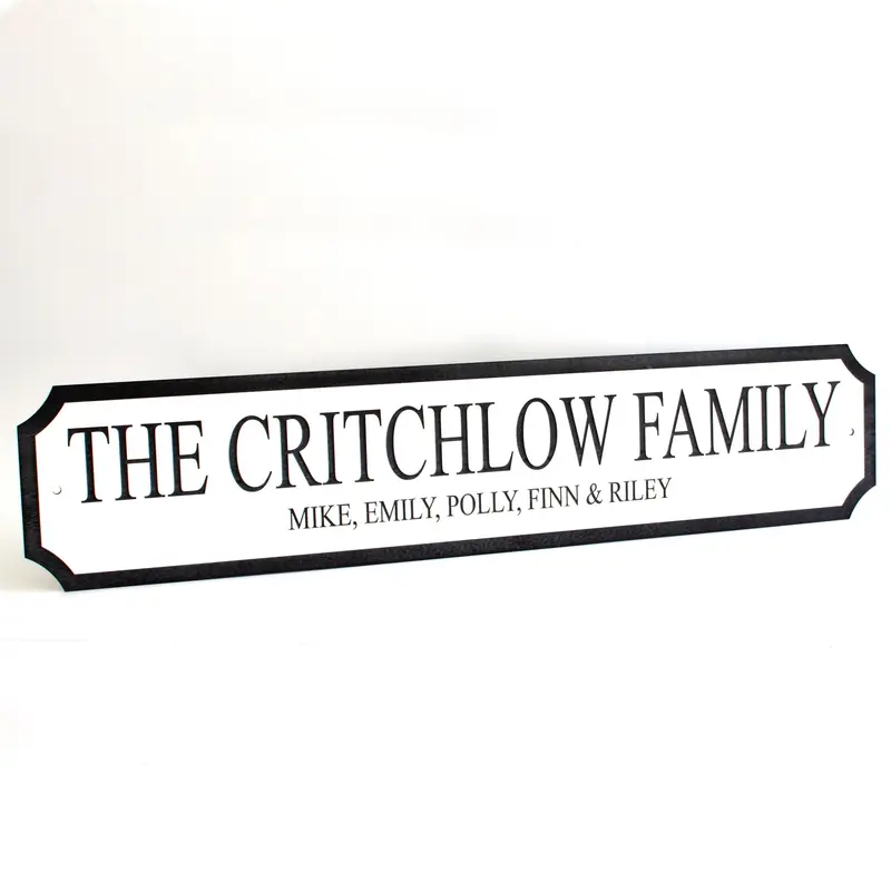 Personalised Family Street Sign - Outdoor Waterproof 8