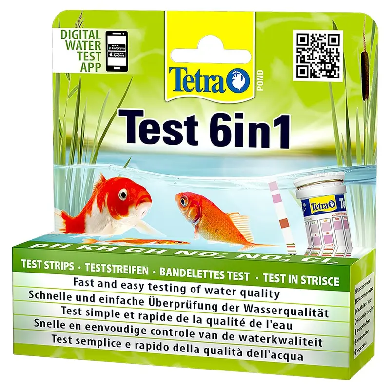 Tetra Pond Test 6-in-1 Strip, to Test 6 Essential Water Quality Parameters in Less Than 60 Seconds (25 Strips),White 0