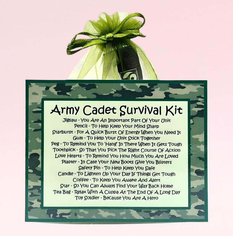 Army Cadet Survival Kit ~ Fun Novelty Gift & Greetings Card Alternative | Birthday Present | Good Luck Gift Idea | Personalised Keepsake 0
