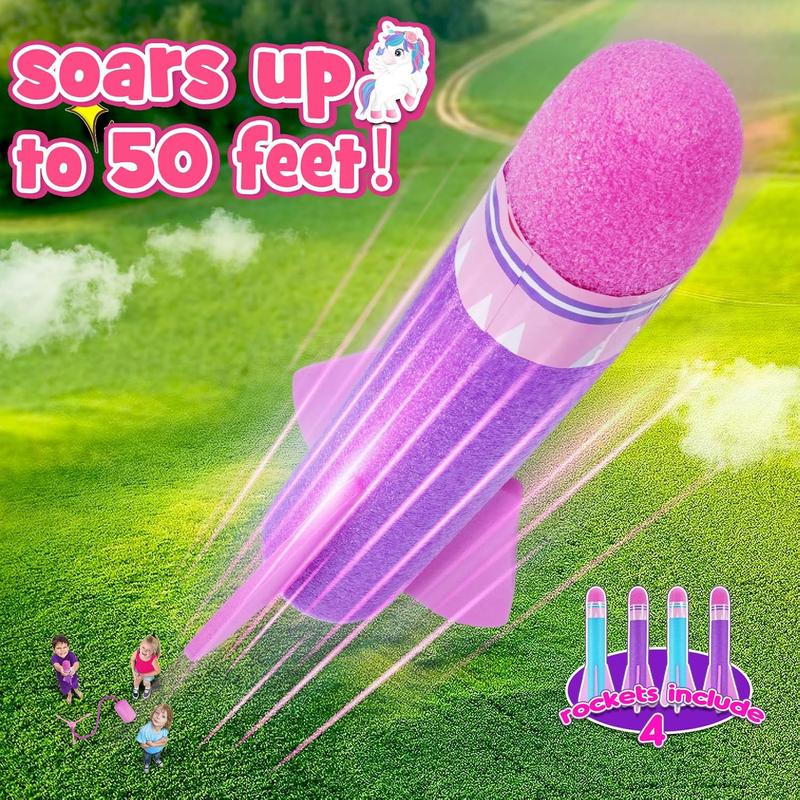 Rocket Toy for Kids, 6 Rocket Toys (3 LED + 3 Foam) with Stickers, Ideal Gift Set for Outdoor & Indoor Play 1
