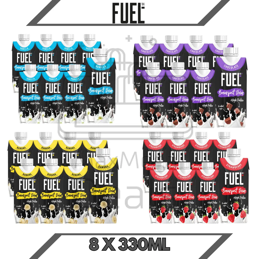 Fuel10K All Variety Breakfast Drink 8 X 330ML Bulk Pack