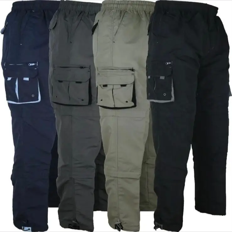 Mens Trousers Cargo 3 IN 1 Combat J11565 Pants Shorts 3/4 Zip Off Light S-XXL Menswear Simple Plain Small Underwear Pocket Beige Tropical Multicolor