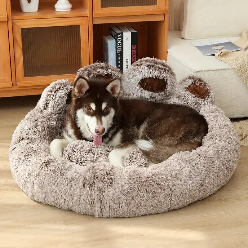 JupiterJX Plush Pet Cat Dog Beds Calming Non Slip Bear Paw Sleeping Cushion For Large Dogs 6