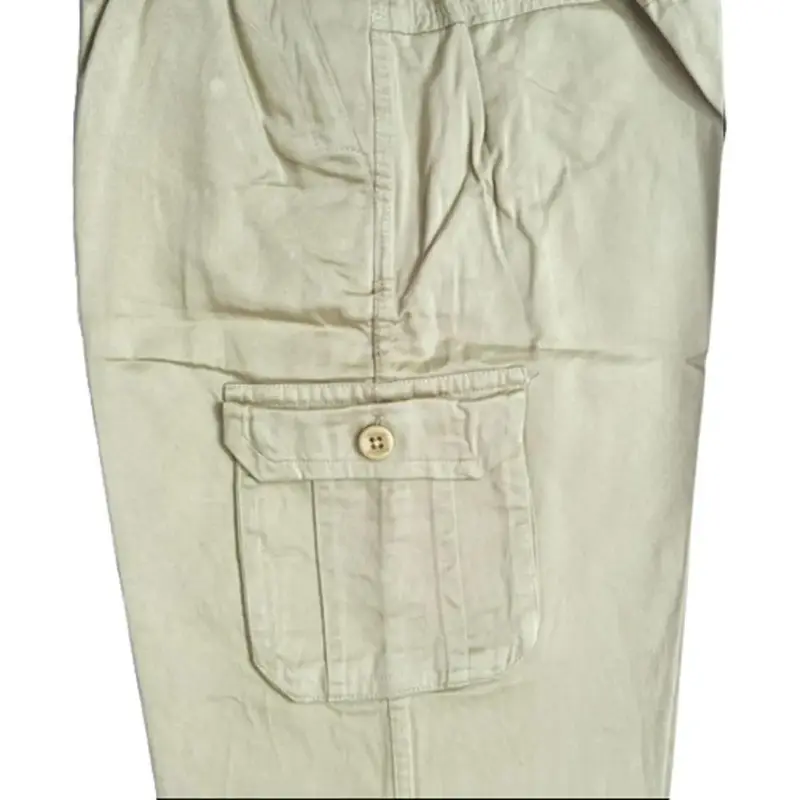 Mens 3/4 Cargo Shorts Elasticated Waist Modest Wear Three Quarter Below Knee Long Multi Pockets Pants. Plain Casual 2