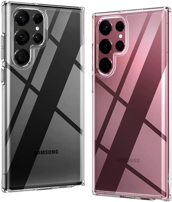 Ven-Dens Samsung Galaxy S22 Ultra / S22+ / S22 TPU Clear Case Protective Cover with Reinforced Corners – Clear Accessories Protection Casing Shockproof Cellphone Smartphone Phonecase Devices Luxury Silicone Transparent Handheld Protective Case Rubber 8