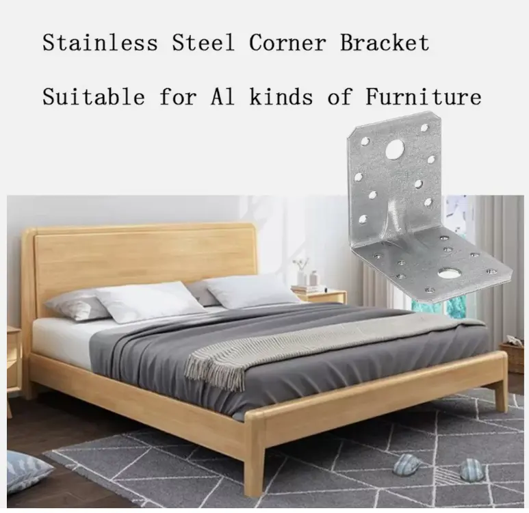 14PCS Galvanised Metal Corner Angle Brackets Steel Heavy Duty Braces L-90 Degree 3