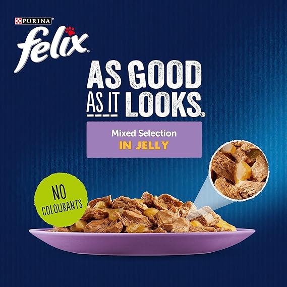 Felix As Good As It Looks Meat And Fish Cat Food, 100 g (Pack of 120) 3