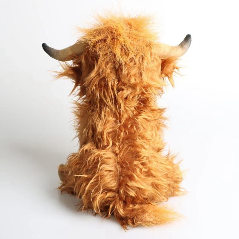 25cm Simulated Scottish Highland Cow Plush Toy Blue Variant Cute Fairy Calf Baby Animal Child Birthday Christmas Gift 4