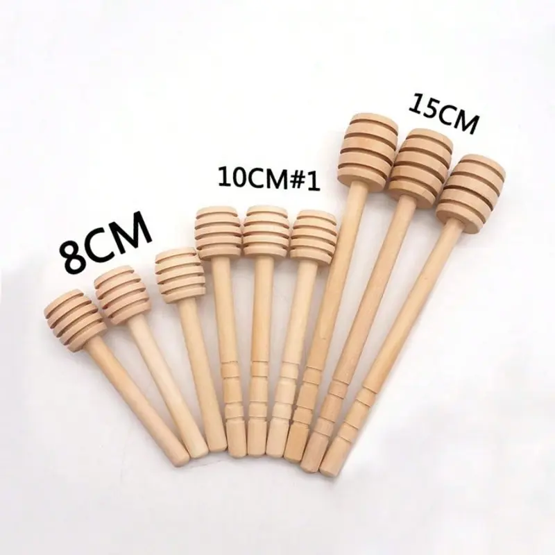 10pcs/20pcs/30pcs/40pcs/50pcs 3.5 Inch Wooden Honey Dipper Sticks, Mini Honey Dippers For Honey Jar, Glue Applicator, Drizzle Honey, Wedding & Party Favors 7
