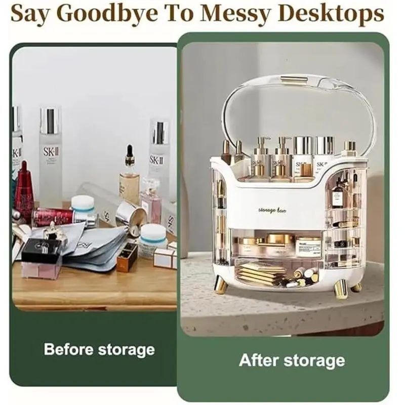 Large Make-Up Holder Cosmetic Dressing Table Tidy Storage Box - Home Organizer Lightweight 5