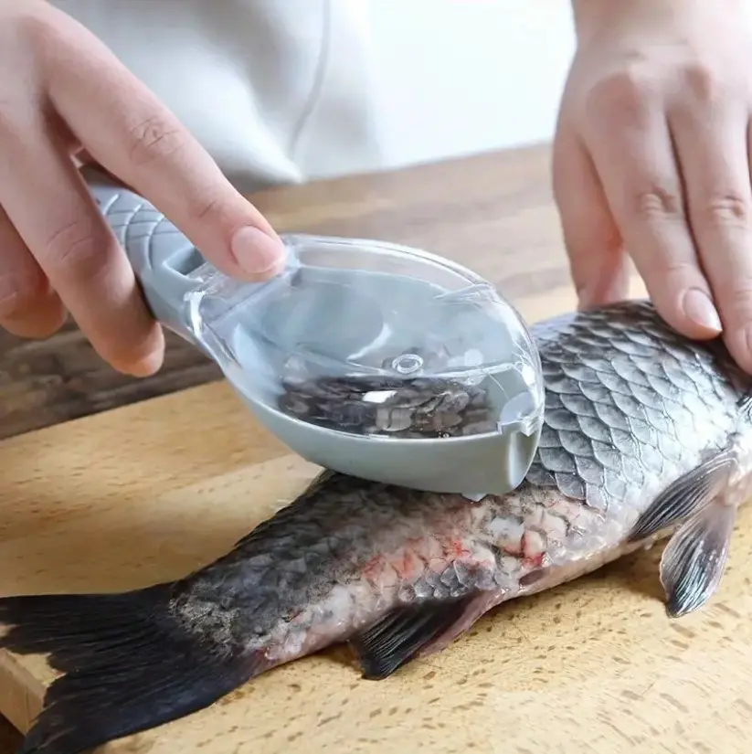 Fish Descaler Skin Scale Remover Scraper Grater Peeler Seafood Kitchen Tool Utensils Peeling