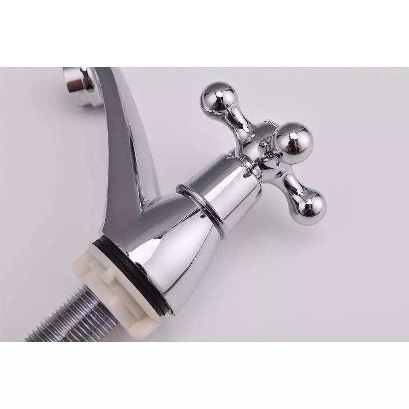 2X Twin Taps Set Hot and Cold for Traditional Bathroom Basin Sink in UK 2