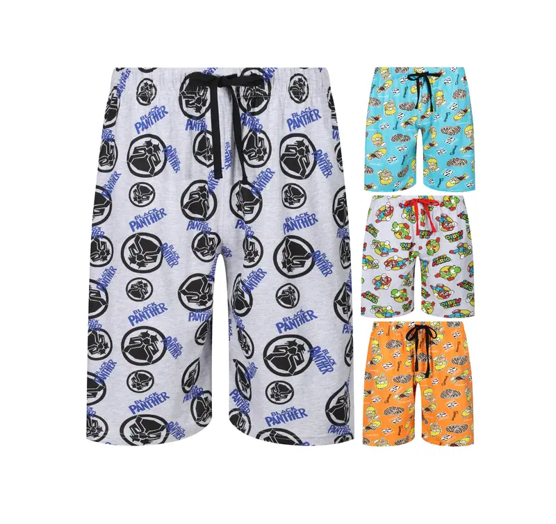 Mens Lounge Shorts Character Cartoon Pyjama Sleep Night Wear Shorts M-2XL New 0