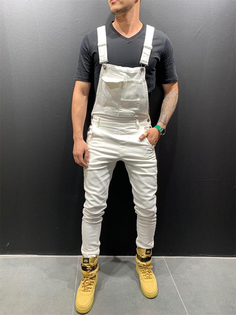 Product Introduction of Camouflage Men's Jumpsuit Multi-pocket Slim Fashion Streetwear Denim Cargo Work Pants Bib Overalls Men High Street Jeans Menswear Trouser 14