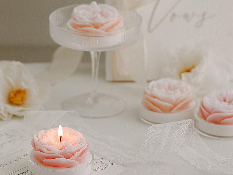 Austin Rose Candle, Scented Candles, Handmade Candles, Soy Wax Candle, Wedding Favour, Flower Candle, Birthday Gift, Mother's Day Gift 1