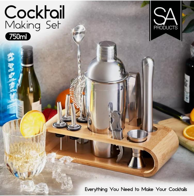 12pc Mixer Drink Bartender Beer Kit Fruit Drinks Tools Cocktail Making Set 2