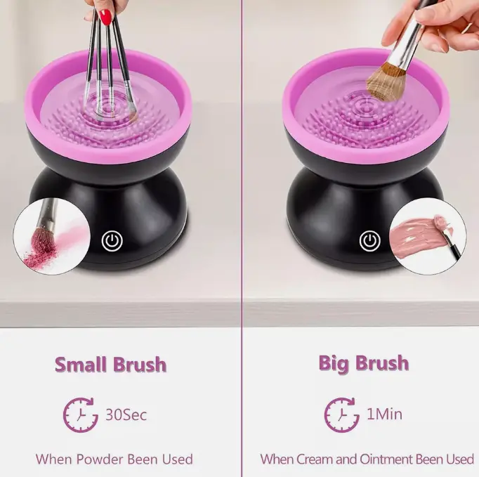 Professional Electric Makeup Brush Cleaner Machine for UK Cosmetic Cleansing 1