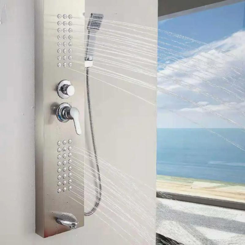 EVOLVE Thermostatic Shower Panel Column Tower 48 Body Jets Waterfall Bath Spout 4