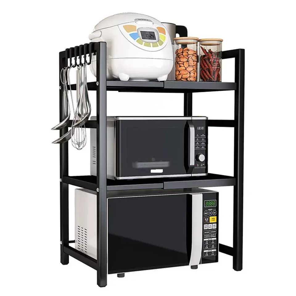 Swave 3 Tier Microwave Oven Rack Stand Storage Holder Kitchen Corner Shelf Organiser