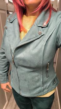 Product Review of Women's Solid Color Button Zipper Lapel Neckline Suede Jacket, Casual Long Sleeve Outerwear for Fall & Winter, Ladies Clothes for Daily Wear from A**a ** 0