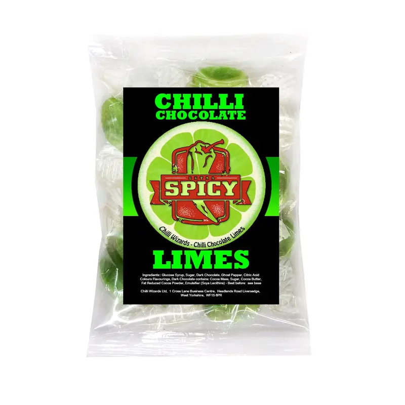 Ghost Pepper Chilli Chocolate Limes Medium Heat with chilli chocolate centre 100g Snack Shell Bite Crispy 3