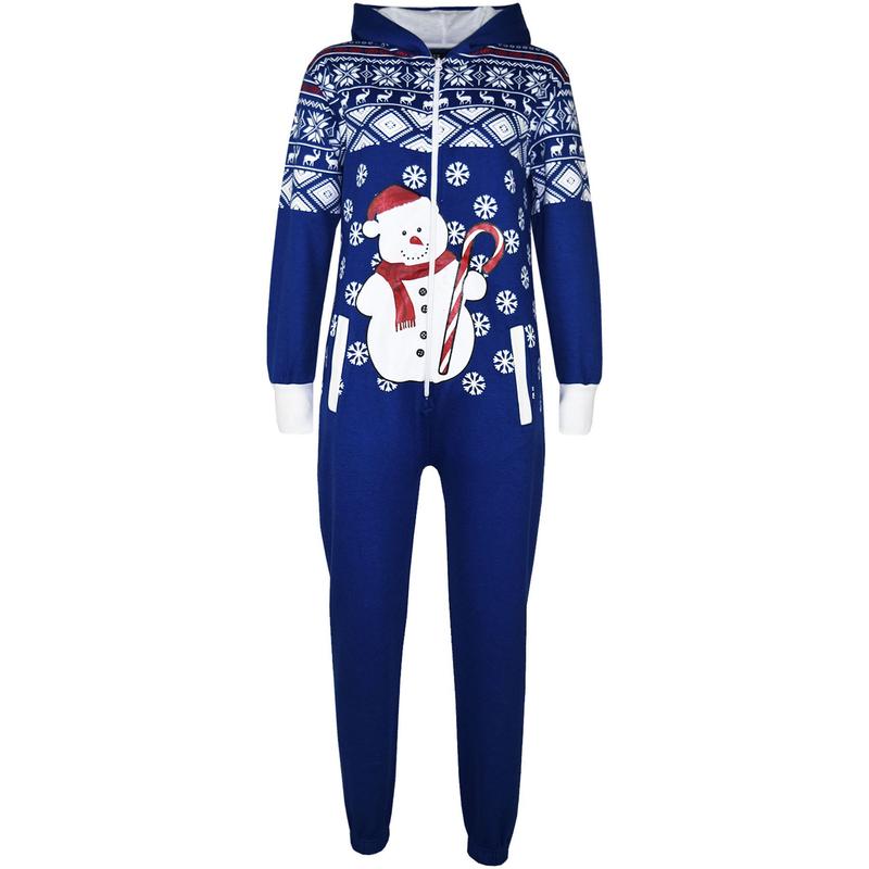 Kids Girls Boys Novelty Christmas Santa Claus Penguin Snowman Reindeer Print Onesie All In One Jumpsuite New Age 5-13 Years 8