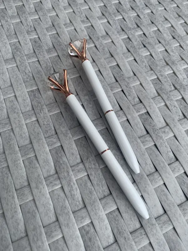 White and Rose Gold Diamond Pen 2