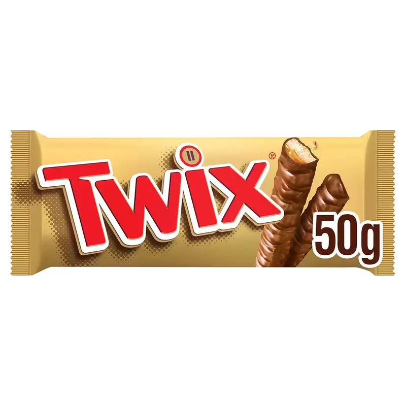 Twix Chocolate Bars, 32 x 50g Snack Biscuit Bar 1