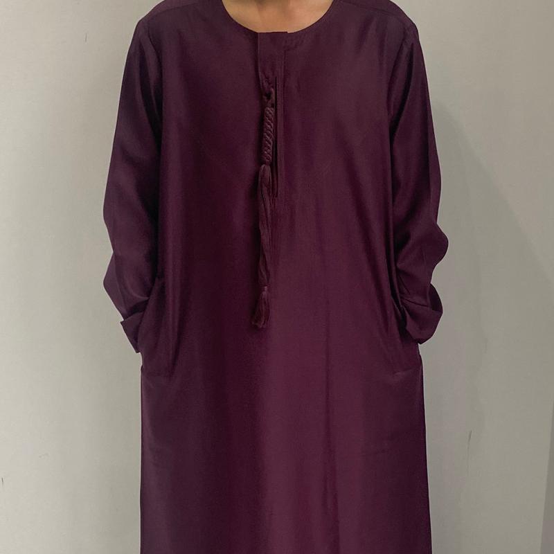 Zakariya’s Collection- Cotton Emirati Jubba- Plum 2