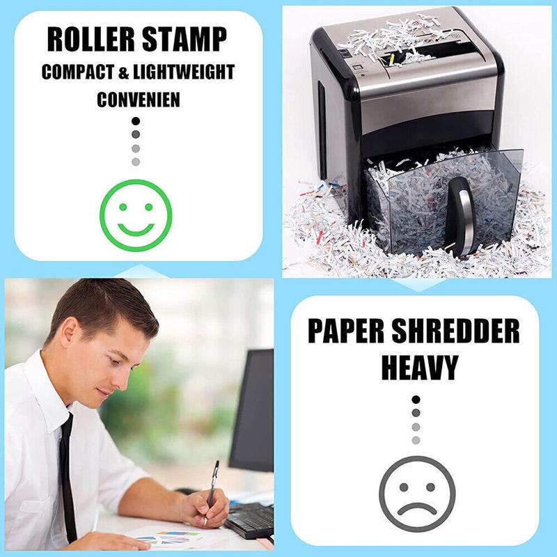 Identity Theft Stamp Identity Guard Roller Stamp Wide Rolling Security Stamp Includ Refills Confidential Stamp Secure Confidential ID Blackout Security Anti Theft and Privacy Safety 2
